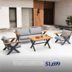 Outdoor Set BT RIVA Smokey 3+1+1+Mid Table