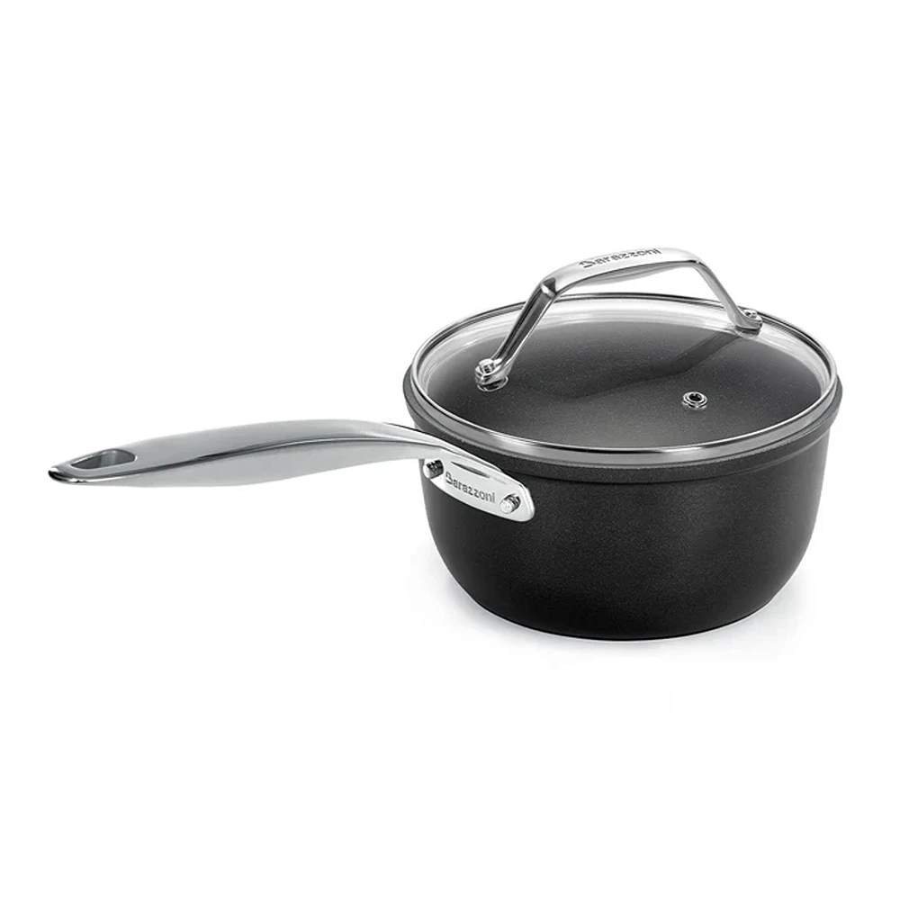 30304BAZ0009_0 Sauce Pan Barazzoni Black Titan 16cm 8007267159009 - Image 1