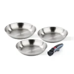 Fry Pan Set Barazzoni Inox Facile 8007267199319