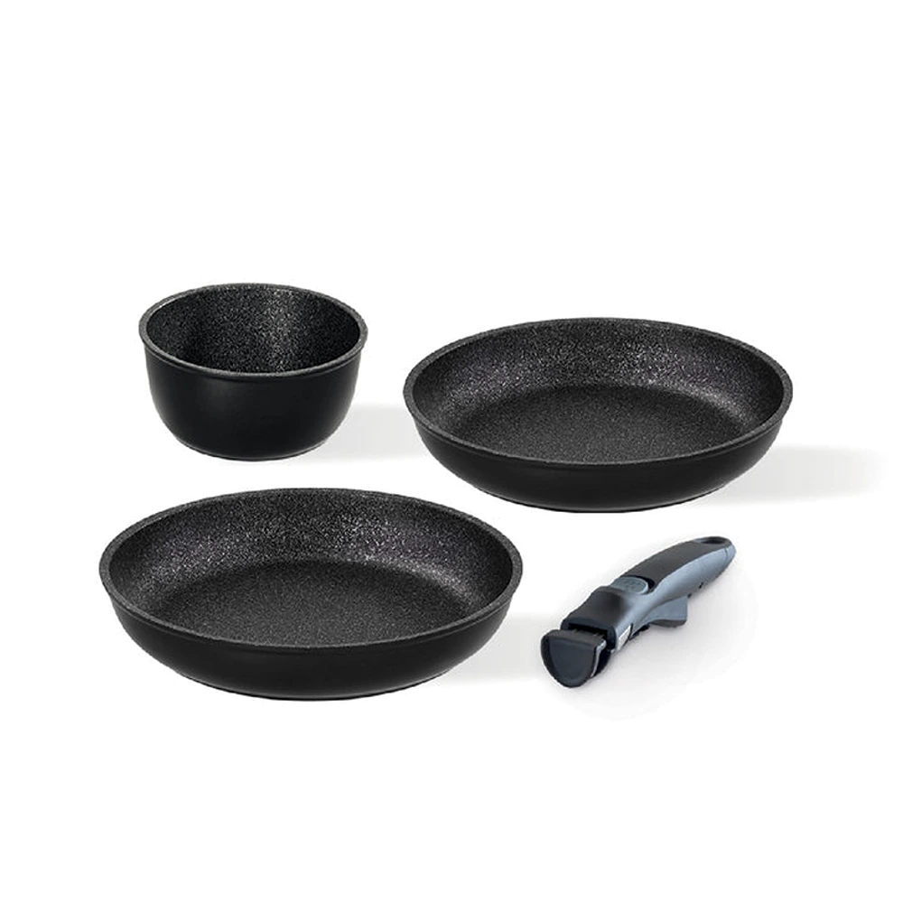 30316BAZ0012_0 Fry Pan Set Barazzoni GraniticaExtraInductionFacil - Image 1