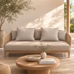 Sofa 3 seater DF24-ND-36 Teak wood Aluminium Frame