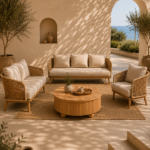 Sofa 3 seater DF24-ND-36 Teak wood Aluminium Frame - Image 2