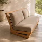Sofa 2 Seater DI DF26-AMB-12 Teak Wook - Image 2