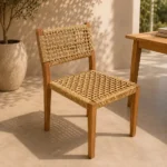 Set of 2 Chairs DI DF26-AMB-65 Teak Wood