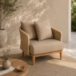 Armchair DI DF24-ND-35 Teak wood Aluminium Frame