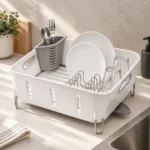 Compact Dishrack Simplehuman White Plastic KT1104