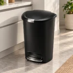 Semi Round Pedal Bin Simplehuman Plastic Black