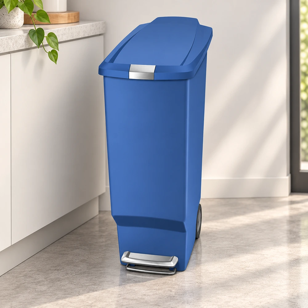 31001SIH0016_0 Slim Pedal Bin Simplehuman Plastic Blue CW1382 - Image 1