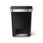 Rect. PedalBin Simplehuman Plastic Black CW1385CB - Image 2