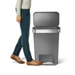 Rect. PedalBin Simplehuman Plastic Grey CW1386CB - Image 5