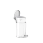 Round Pedal Bin Simplehuman CW1853CB White - Image 4