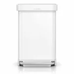 Rectangular Pedal Bin Simplehuman CW2027 White - Image 2