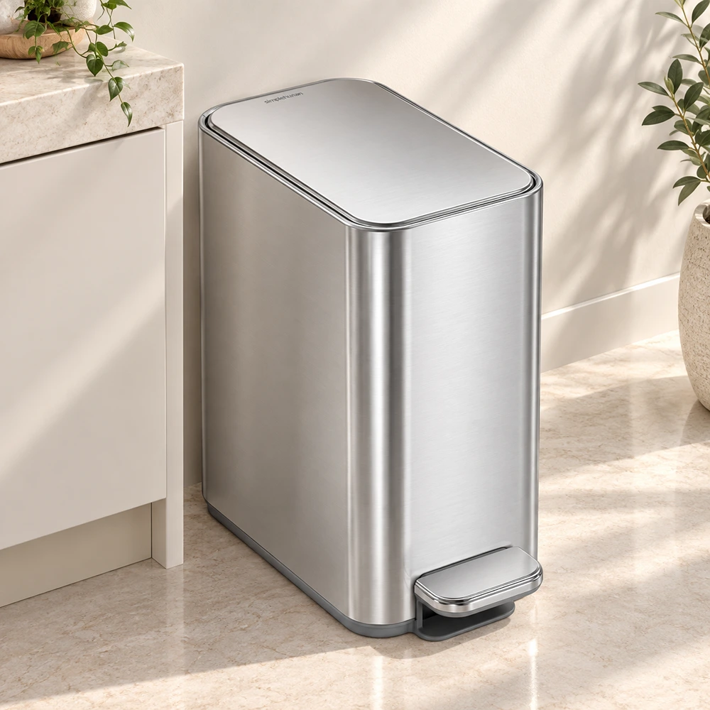 31001SIH0046_0 5L Slim Pedal Bin Simplehuman Brushed CW2096 - Image 1