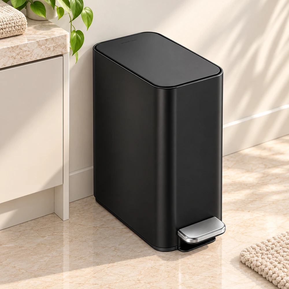 31001SIH0050_0 5L Slim Pedal Bin Simplehuman Matte Black CW2101 - Image 1