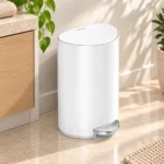 6L Semi Round Pedal Bin Simplehuman White
